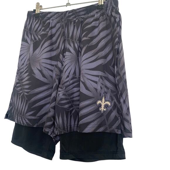 FOCO Other - New Orleans Saints Floral Black Liner Shorts Size Large  NWT